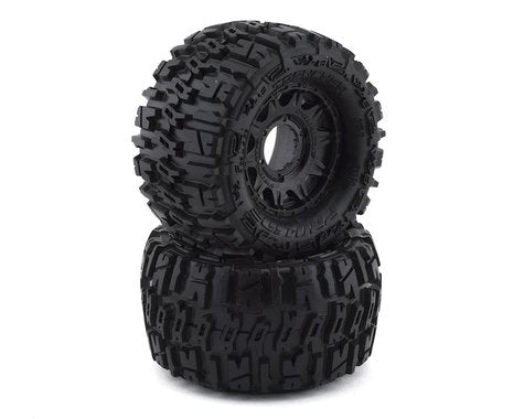 Pro-Line Trencher 2.8" Tires w/Raid 6x30 Wheels (2) (M2) (Black) w/Removable Hex-RC Car Tires and Wheels-Mike's Hobby