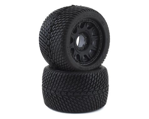 Pro-Line Road Rage MX38 3.8" Tire w/Raid 8x32 Wheels (2) (Black) (M2) w/Removable Hex-RC Car Tires and Wheels-Mike's Hobby