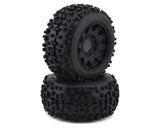 Pro-Line Badlands 3.8" Pre-Mounted Truck Tires (2) (Black) w/Raid Wheels (M2)-WHEELS AND TIRES-Mike's Hobby