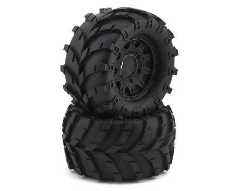 Pro-Line Masher 2.8" Pre-Mounted w/Raid Electric Rear Wheels (2) (Black) (M2) w/Removable Hex-RC Car Tires and Wheels-Mike's Hobby