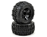 Pro-Line Pre-Mounted Trencher Desperado Wheels (2) (1/16 E-Revo) (Black)-WHEELS AND TIRES-Mike's Hobby