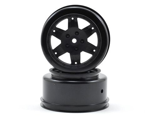 Team Losi Racing 12mm Hex Short Course Wheels (Black) (2) (22SCT/TEN-SCTE)-WHEELS AND TIRES-Mike's Hobby