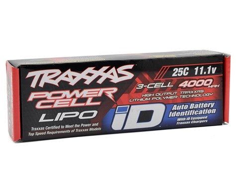 Traxxas 3S "Power Cell" 25C LiPo Battery w/iD Traxxas Connector (11.1V/4000mAh)-BATTERY-Mike's Hobby