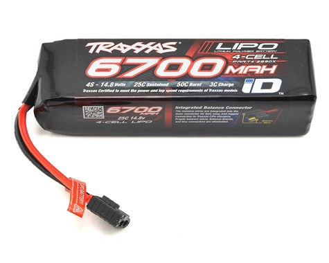 Traxxas 4S "Power Cell" 25C LiPo Battery w/iD Traxxas Connector (14.8V/6700mAh)-Mike's Hobby