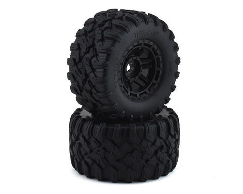 Traxxas Maxx 2.8" All-Terrain Pre-Mounted Tires (2) (Black)-Mike's Hobby