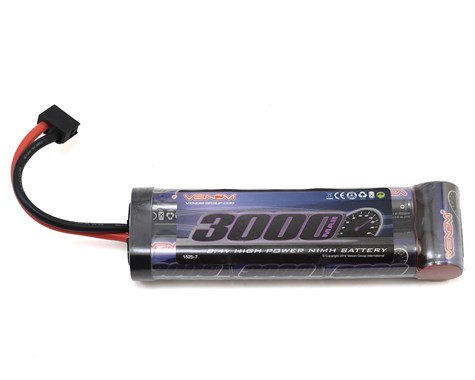 Venom Power 7 Cell NiMH Flat Battery w/Universal Connector (8.4V/3000mAh)-BATTERY-Mike's Hobby
